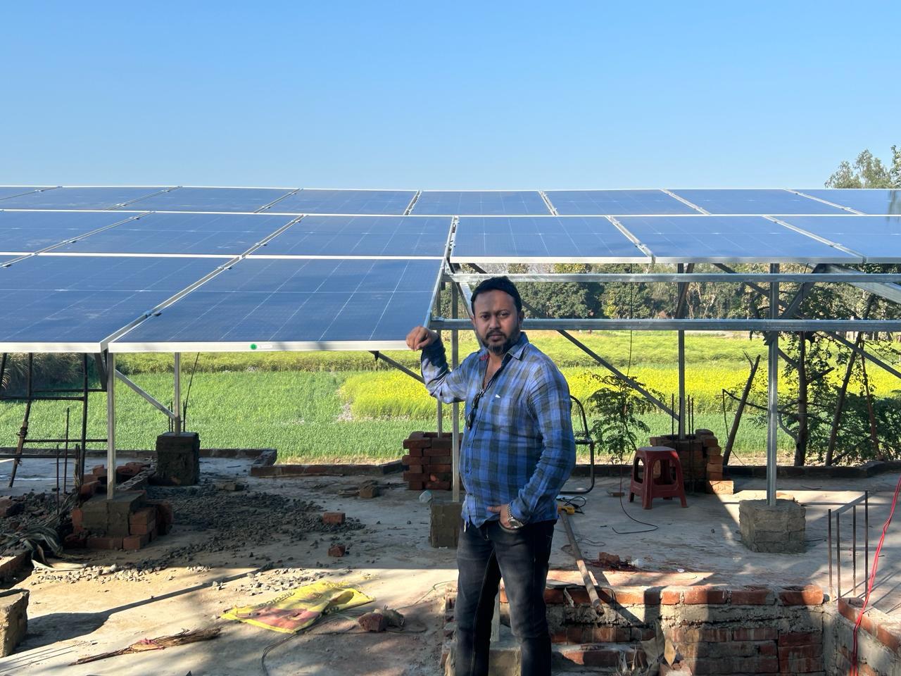 Bright Solar Solutions team installing solar panels